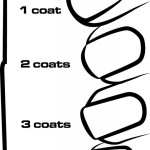 1 coat, 2 coats, 3 coats and 4 coats!