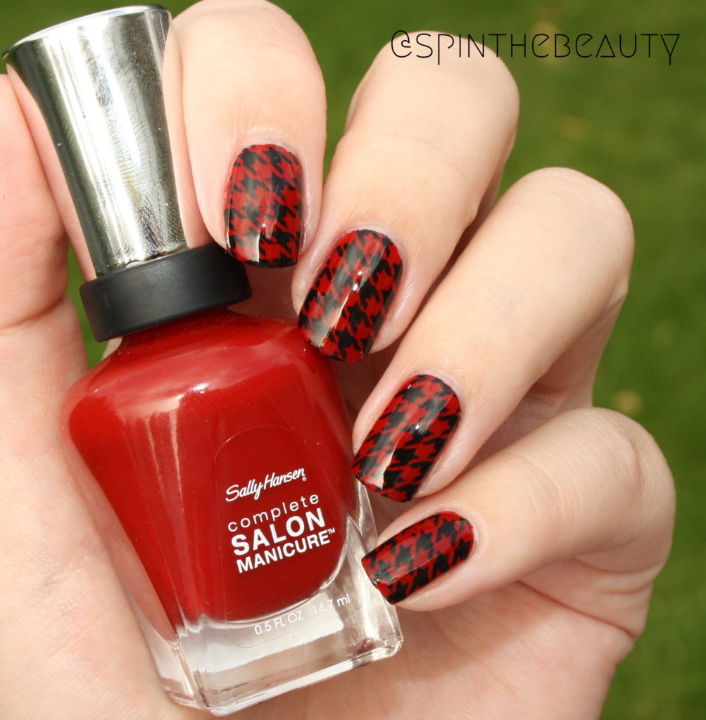 31DC2015 Inspired by fashion Houndstooth Nail art 2015