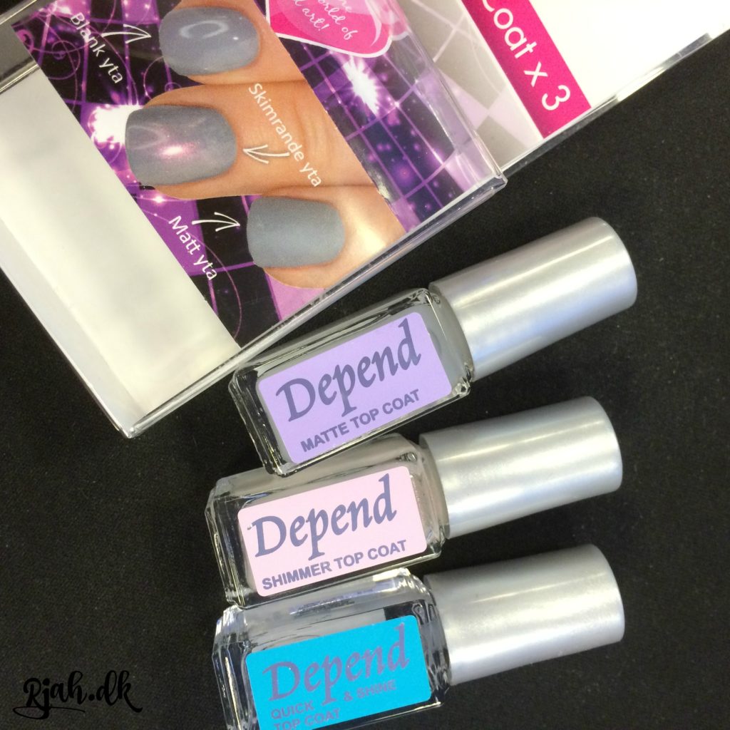 Depend Topcoat x 3 Depend Nail Art nyt
