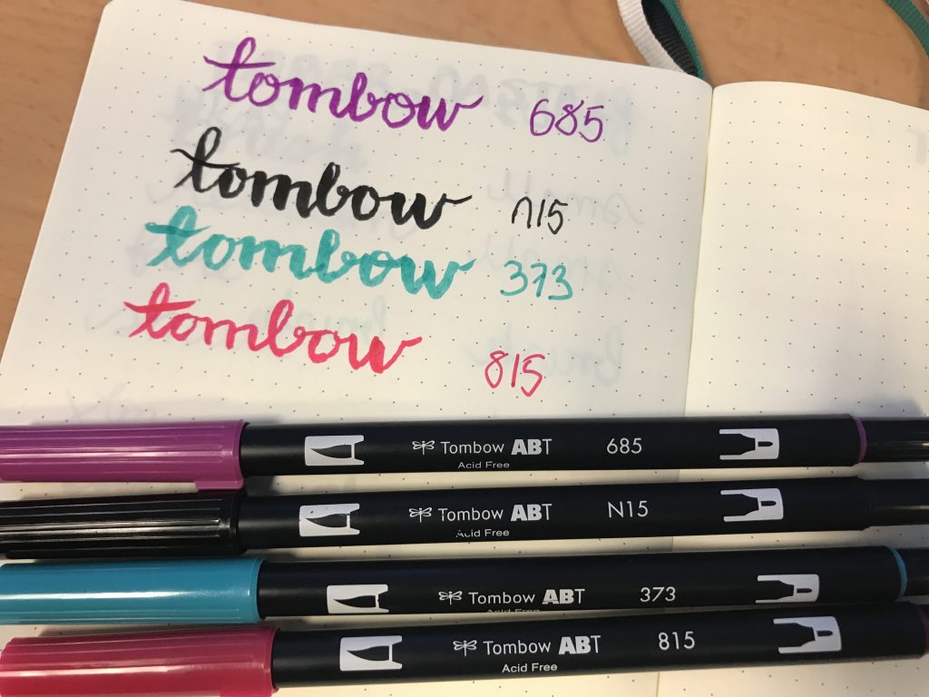 Bullet Journal kuglepenne tombow brushpen