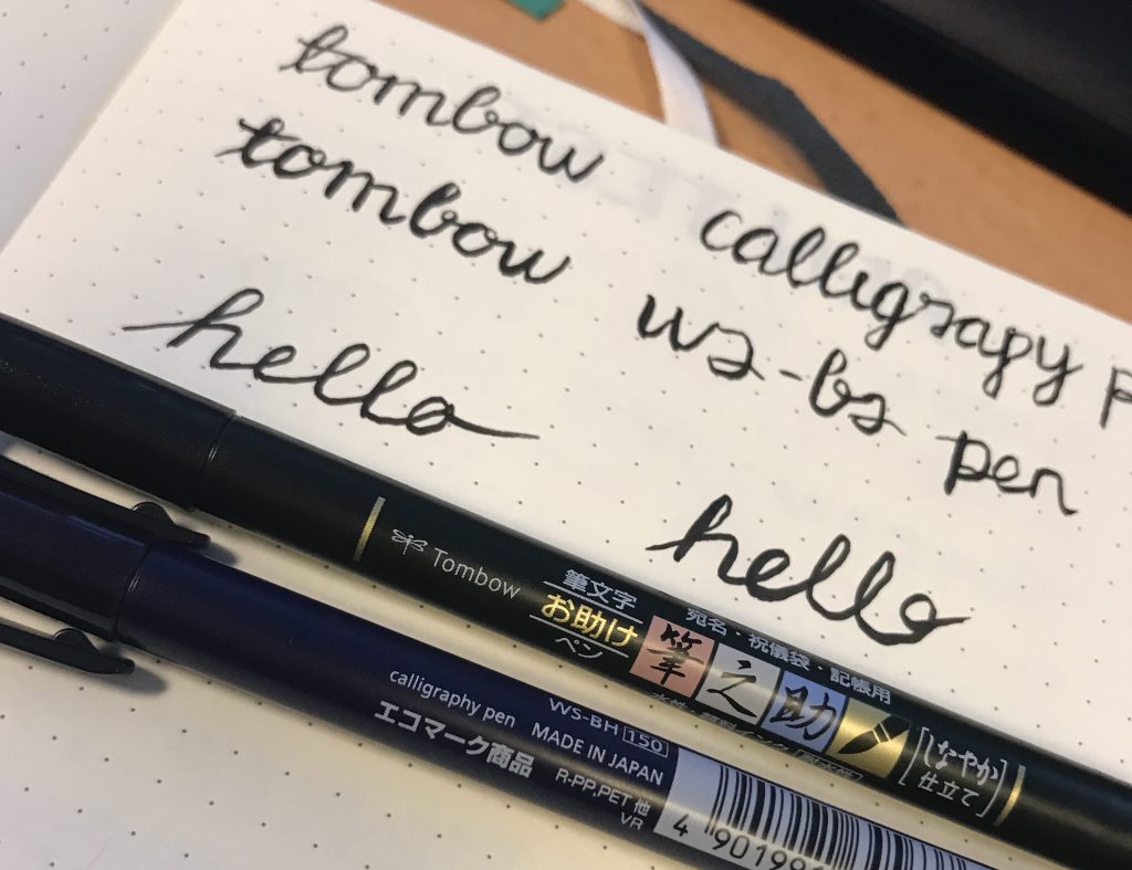Bullet Journal kuglepenne tombow brush pen